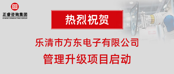 樂清市方東電子有限公司管理升級項(xiàng)目啟動(dòng) 樂清市方東電子有限公司管理升級項(xiàng)目啟動(dòng)