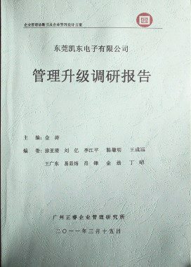 2011年3月15日，正睿咨詢專家向凱東決策層陳述調(diào)研報(bào)告